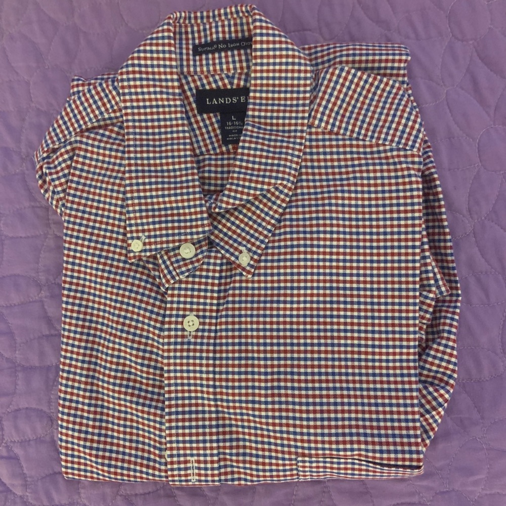 Lands end button down long sleeve